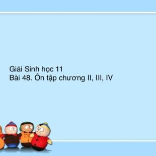 Giải Sinh học 11 Bài 48 Ôn tập chương II III IV