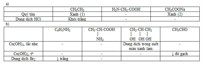 Giải Hóa học 12 Bài 12: Luyện tập: Cấu tạo và tính chất của amin, amino axit và protein (ảnh 1)