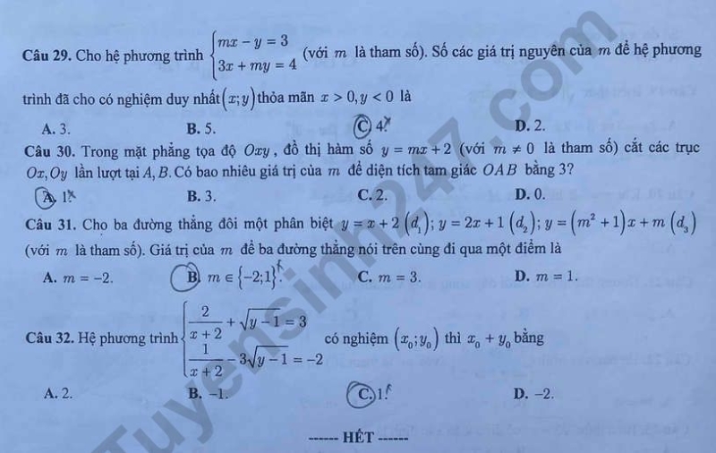 Đề thi và đáp án vào lớp 10 môn Toán năm 2023 tỉnh Bắc Ninh (ảnh 4)
