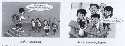 Sách bài tập GDCD 7 Bài 9 (Cánh diều): Ứng phó với bạo lực học đường (ảnh 1)