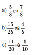 Trắc nghiệm So sánh hai phân số khác mẫu số có đáp án – Toán lớp 4 (ảnh 1)