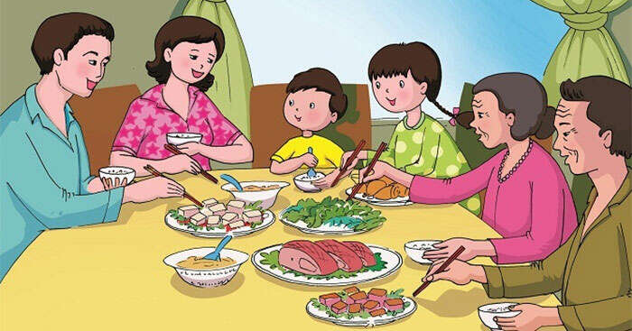 Write a paragraph at least 4 sentences about customs and traditions in your family (ảnh 1)