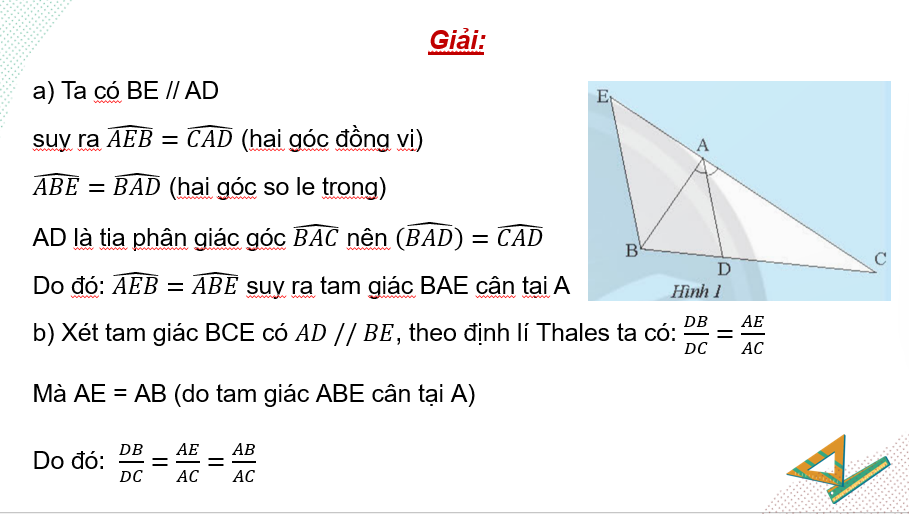 Giáo án PowerPoint Tính chất đường phân giác của tam giác (Chân trời sáng tạo) | Toán 8 (ảnh 1)