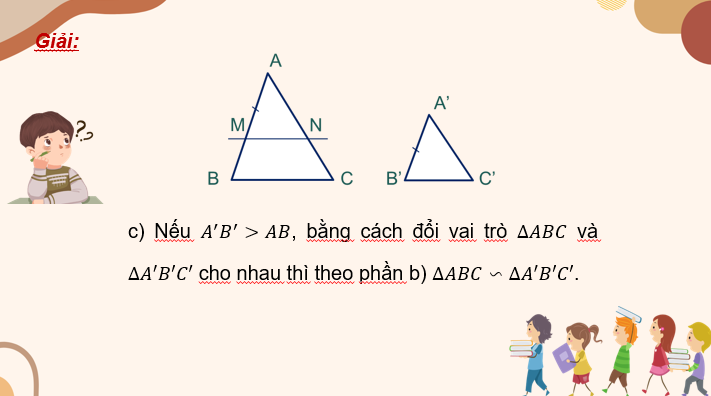 Giáo án PowerPoint Ba trường hợp đồng dạng của hai tam giác (Kết nối tri thức) | Toán 8 (ảnh 10)