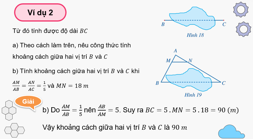 Giáo án PowerPoint Ứng dụng của định lí Thalès trong tam giác (Cánh diều) | Toán 8 (ảnh 10)