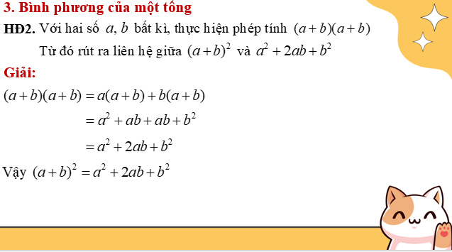 Giáo án PowerPoint Hiệu hai bình phương. Bình phương của một tổng hay một hiệu (Kết nối tri thức) | Toán 8 (ảnh 2)