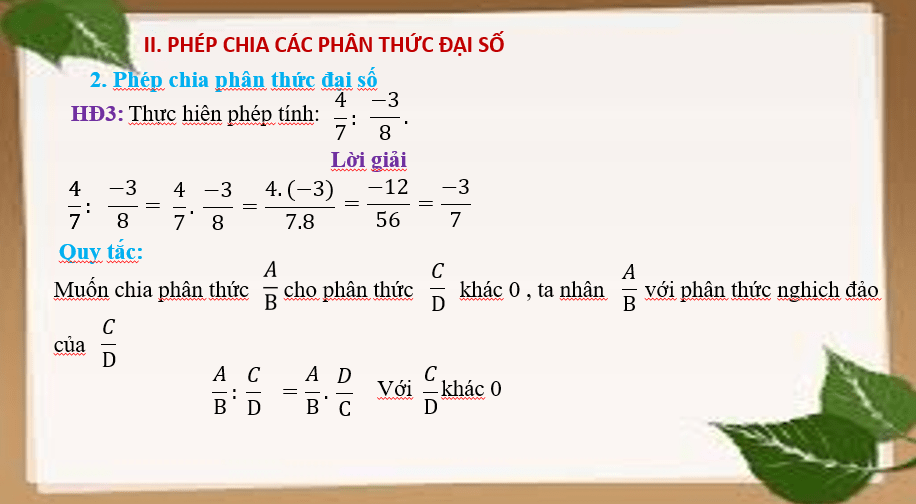 Giáo án PowerPoint Phép nhân, phép chia phân thức đại số (Cánh diều) | Toán 8 (ảnh 2)