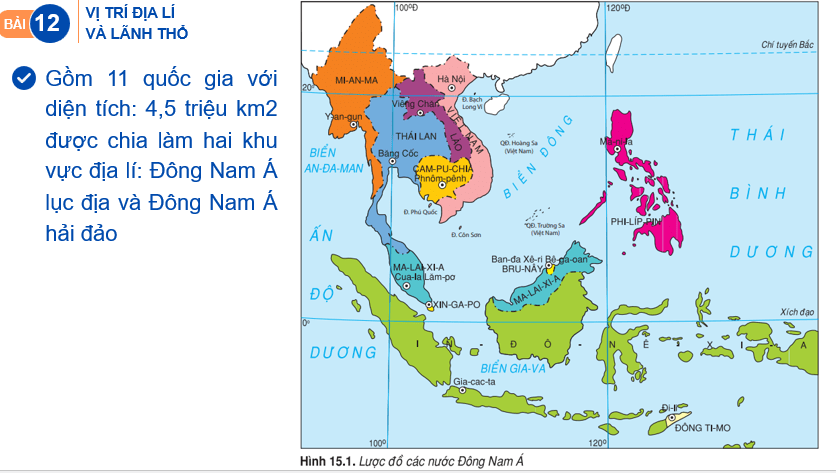Giáo án Powerpoint Địa lí 11 Bài 12 (Chân trời sáng tạo): Tự nhiên, dân cư, xã hội và kinh tế Đông Nam Á (ảnh 2)