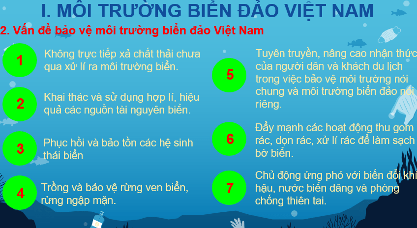 Giáo án Powerpoint Địa Lí 8 Bài 12 (Cánh diều): Môi trường và tài nguyên biển đảo Việt Nam (ảnh 2)