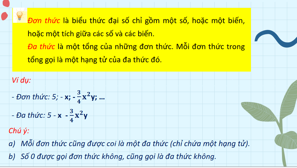 Giáo án PowerPoint Đơn thức và đa thức nhiều biến (Chân trời sáng tạo) | Toán 8 (ảnh 3)