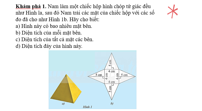 Giáo án PowerPoint Diện tích xung quanh và thể tích của hình chóp tam giác đều, hình chóp tứ giác đều (Chân trời sáng tạo) | Toán 8 (ảnh 3)