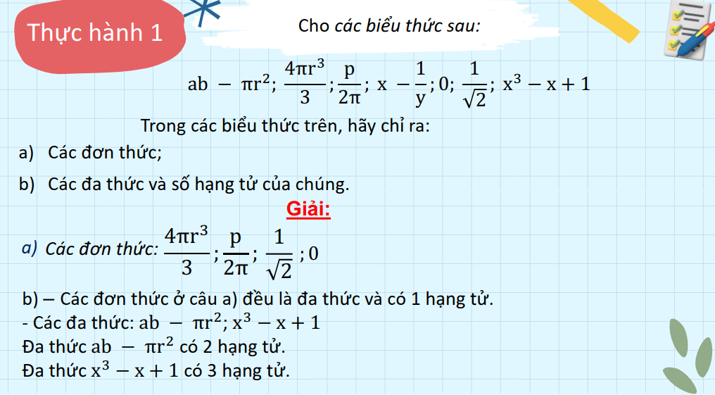 Giáo án PowerPoint Đơn thức và đa thức nhiều biến (Chân trời sáng tạo) | Toán 8 (ảnh 4)