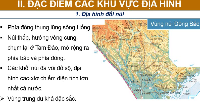 Giáo án PowerPoint Địa Lí 8 Bài 2 (Cánh diều): Địa hình Việt Nam (ảnh 4)