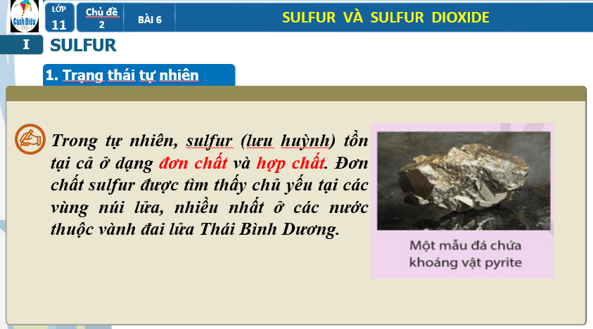 Giáo án PowerPoint Sulfur và sulfur dioxide (Cánh diều) | Hóa 11 (ảnh 4)