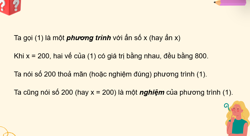 Giáo án PowerPoint Phương trình bậc nhất một ẩn (Chân trời sáng tạo) | Toán 8 (ảnh 5)