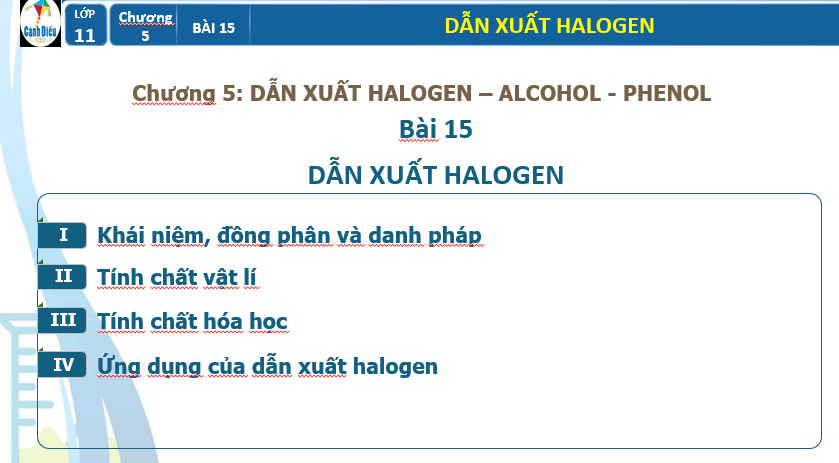 Giáo án PowerPoint Dẫn xuất halogen (Cánh diều) | Hóa 11 (ảnh 5)