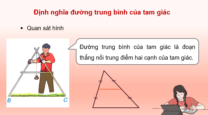 Giáo án PowerPoint Đường trung bình của tam giác (Kết nối tri thức) | Toán 8 (ảnh 5)