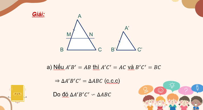 Giáo án PowerPoint Ba trường hợp đồng dạng của hai tam giác (Kết nối tri thức) | Toán 8 (ảnh 8)