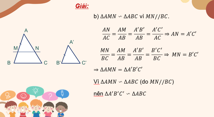 Giáo án PowerPoint Ba trường hợp đồng dạng của hai tam giác (Kết nối tri thức) | Toán 8 (ảnh 9)