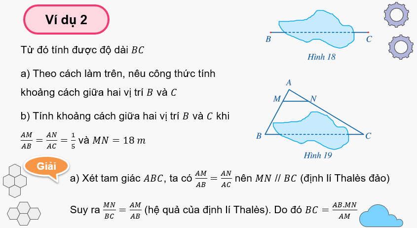 Giáo án PowerPoint Ứng dụng của định lí Thalès trong tam giác (Cánh diều) | Toán 8 (ảnh 9)