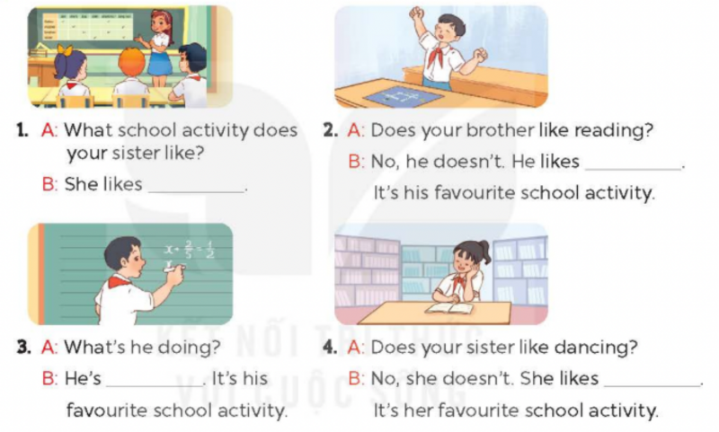 Giải SGK Tiếng Anh lớp 5 Unit 7: Out favourite schol activities | Global Success (ảnh 2)