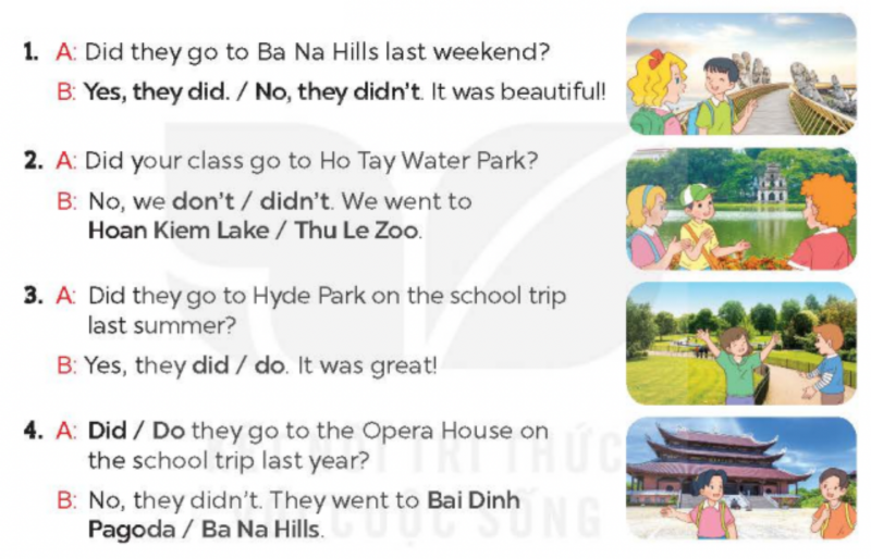 Giải SGK Tiếng Anh lớp 5 Unit 10: Our school trip | Global Success (ảnh 2)