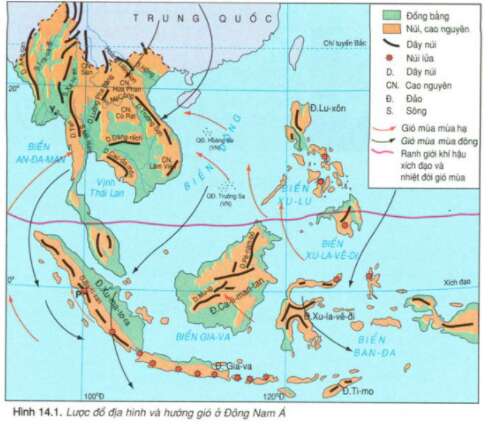 Giải Địa Lí 8 Bài 14: Đông Nam Á – Đất liền và hải đảo (ảnh 9)