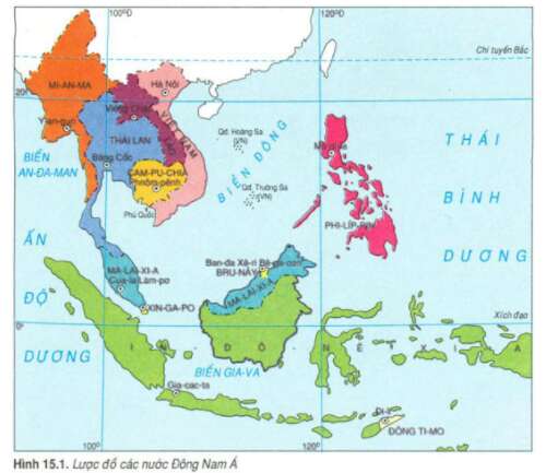 Giải Địa Lí 8 Bài 14: Đông Nam Á – Đất liền và hải đảo (ảnh 11)