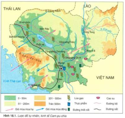 Giải Địa Lí 8 Bài 18: Thực hành: Tìm hiểu Lào và Cam-pu-chia  (ảnh 4)