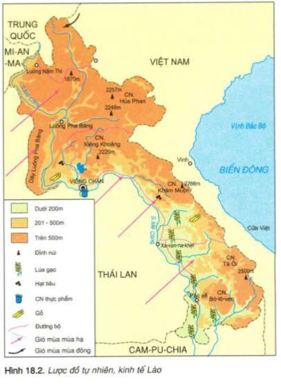 Giải Địa Lí 8 Bài 18: Thực hành: Tìm hiểu Lào và Cam-pu-chia  (ảnh 5)