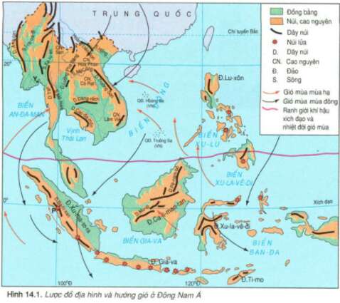 Giải Địa Lí 8 Bài 14: Đông Nam Á – Đất liền và hải đảo (ảnh 5)
