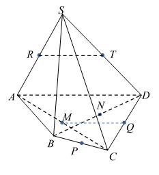 Cách chứng minh bốn điểm đồng phẳng và ba đường thẳng đồng qui (ảnh 2)