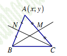Bài tập Ứng dụng phương trình đường thẳng trong các bài toán tam giác (ảnh 3)