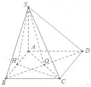 Bài tập Góc giữa đường thẳng và mặt phẳng - Góc giữa cạnh bên và mặt chứa đường cao có đáp án (ảnh 3)