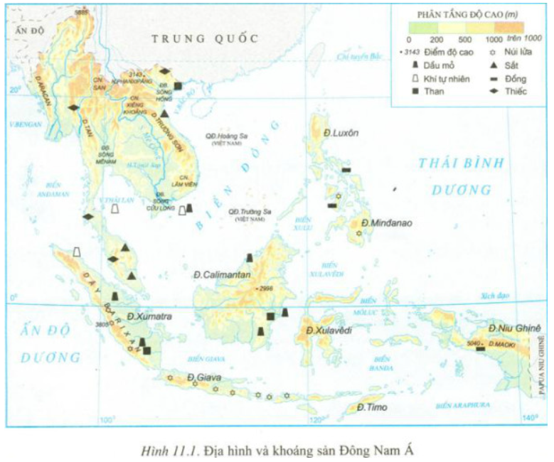 Giải Địa lý 11 bài 11 Buổi 1: Tự nhiên, dân cư và xã hội - Đông Nam Á (ảnh 1)