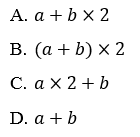 Trắc nghiệm Toán 4 Bài 15: Biểu thức có chứa hai chữ có đáp án (ảnh 8)