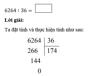 Trắc nghiệm Toán 4 Bài 37: Chia cho số có hai chữ số có đáp án (ảnh 3)