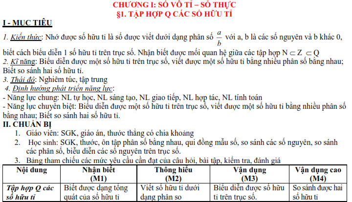 Giáo án Toán lớp 7 (ảnh 1)