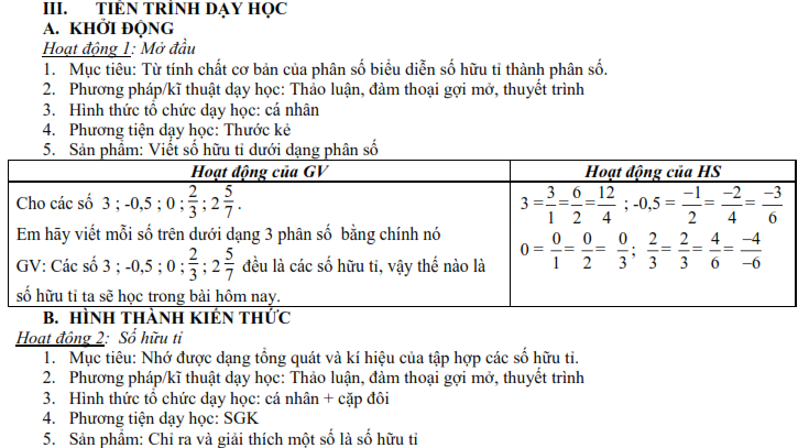 Giáo án Toán lớp 7 (ảnh 2)