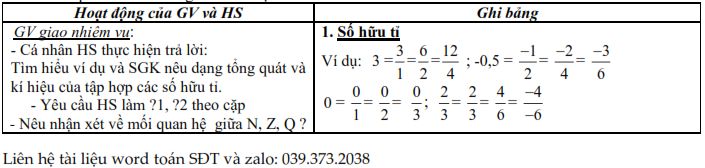 Giáo án Toán lớp 7 (ảnh 3)