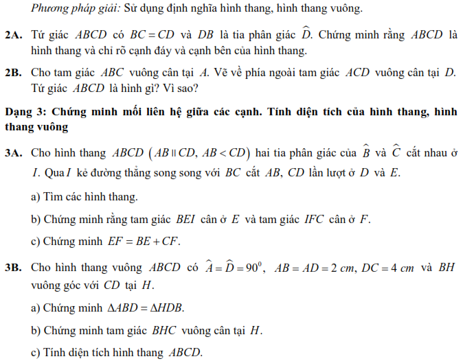 Củng cố ôn luyện Hình học 8 Kì 1 (ảnh 7)