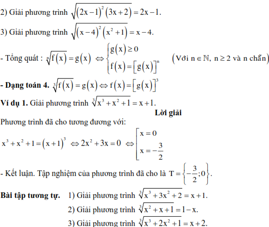 Các phương pháp giải toán phương trình vô tỉ Toán lớp 9 (ảnh 11)