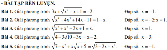 Các phương pháp giải toán phương trình vô tỉ Toán lớp 9 (ảnh 13)