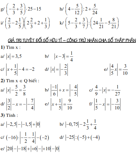 Đề cương học kì I môn Toán lớp 7 (ảnh 4)