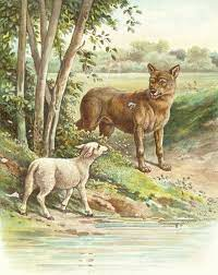Tóm tắt Chó sói và cừu trong thơ ngụ ngôn của La Phông-ten nhanh nhất, ngắn gọn (9 mẫu) (ảnh 2)