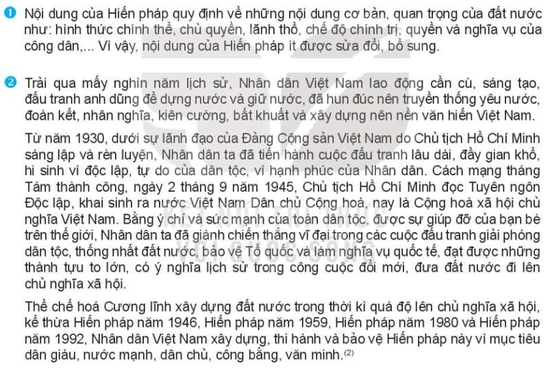 Pháp luật 10 Bài 14: Giới thiệu về Hiến pháp nước Cộng hòa xã hội chủ nghĩa Việt Nam | Kết nối tri thức (ảnh 4)