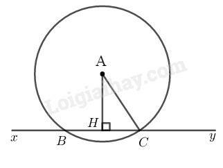 SBT Toán 9 Bài 4: Vị trí tương đối của đường thẳng và đường tròn | Giải SBT Toán lớp 9 (ảnh 3)