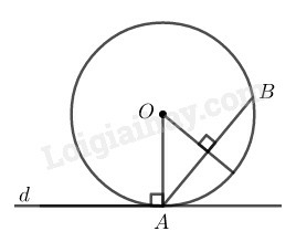 SBT Toán 9 Bài 5: Dấu hiệu nhận biết tiếp tuyến của đường tròn | Giải SBT Toán lớp 9 (ảnh 2)