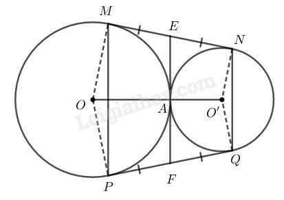 SBT Toán 9 Bài 8: Vị trí tương đối của hai đường tròn (tiếp theo) | Giải SBT Toán lớp 9 (ảnh 9)