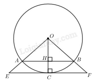 SBT Toán 9 Bài 4: Vị trí tương đối của đường thẳng và đường tròn | Giải SBT Toán lớp 9 (ảnh 8)